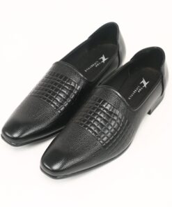 Finished Leather Kabli Shoes Premium Design BK