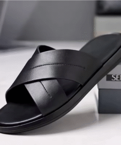 Cross Upper Slipper Sandel Pure Leather