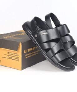 Premium Black Leather Sandal